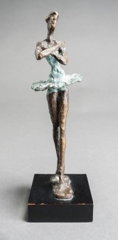 PARTIAL VERDIGRIS BRONZE FIGUR