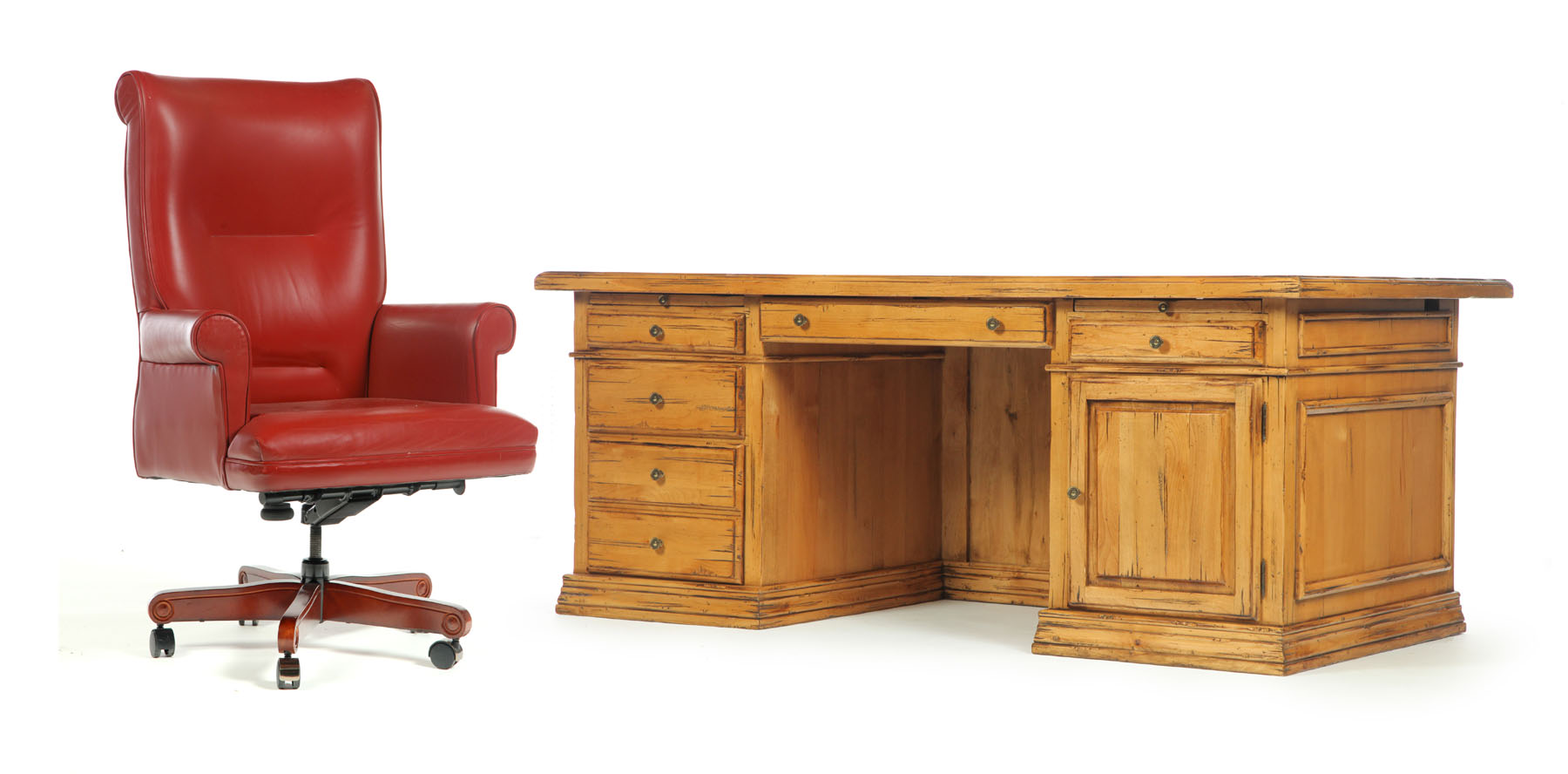 PARTNERS' DESK AND LEATHER