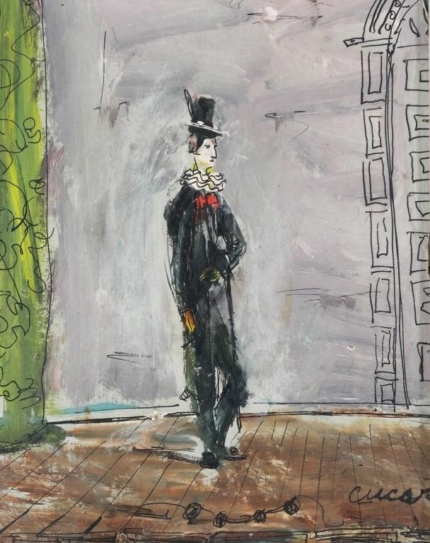 PASCAL CUCARO, CLOWN, OIL ON