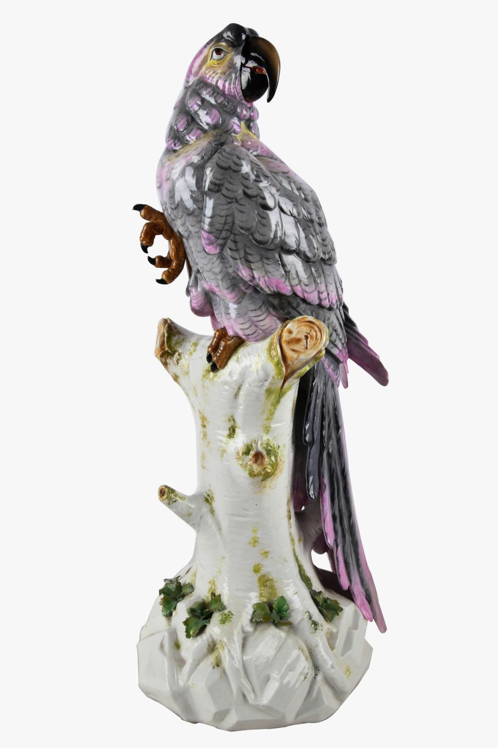 PASSAU PORCELAIN PARROTwith crown
