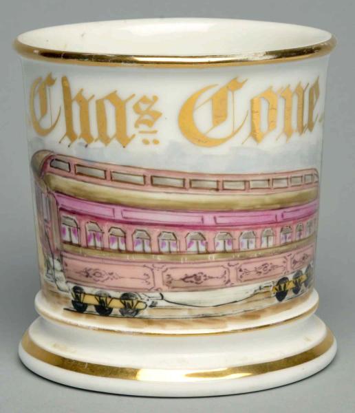 Passenger Car Shaving Mug.  Gilt