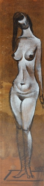 Pastel and charcoal on paper b