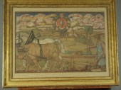 PASTEL DRAWING - 1930s Regiona