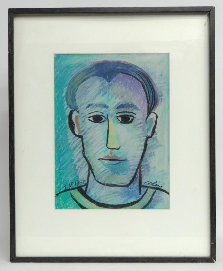 Pastel man signed ''Colin'' (George