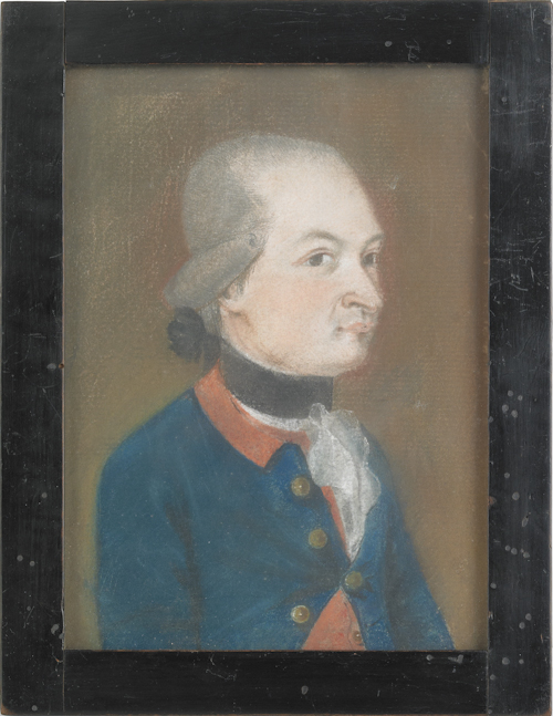 Pastel on wove paper profile bust