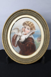 PASTEL PAINTING IN ANTIQUE OVA