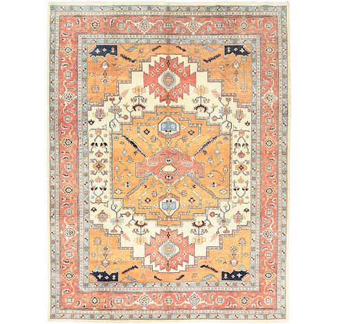 PASTEL PEACH HAND KNOTTED WOOL