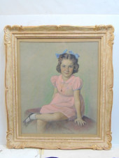 PASTEL, PORTRAIT IN NEWCOMB MA