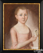 PASTEL PORTRAIT OF A GIRL WITH