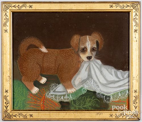 PASTEL PORTRAIT OF A PUPPY, MID