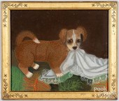 PASTEL PORTRAIT OF A PUPPY, MI