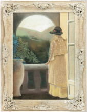 PASTEL WOMAN ON A VERANDA<br>P
