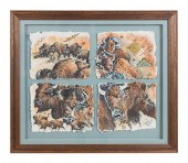 PAT WILES, "BISON" WATERCOLOR
