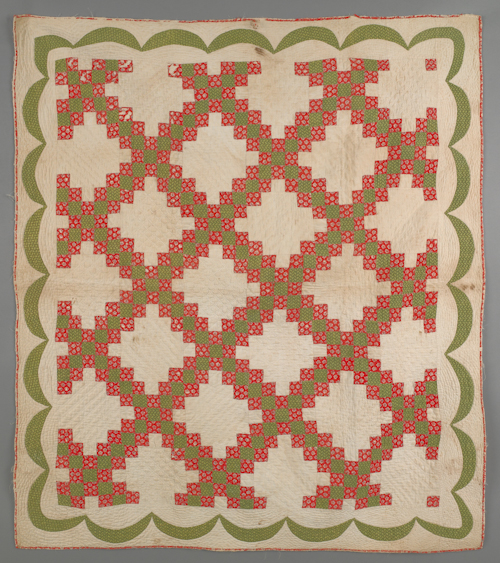Patch work crib quilt 19th c.