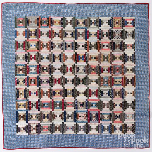PATCHWORK COURTHOUSE STEPS QUILT,