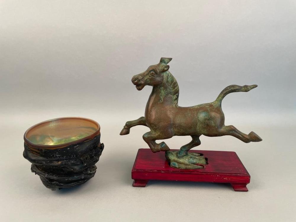 PATE DE VERRE CUP AND BRONZE