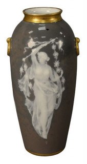 PATE-SUR-PATE BLUE VASE, HAVIN