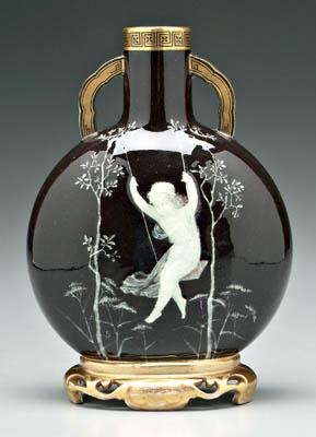 Pate-sur-pate moon flask, young