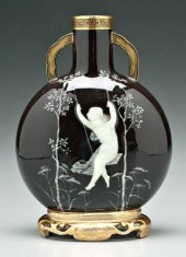 Pate-sur-pate moon flask, youn