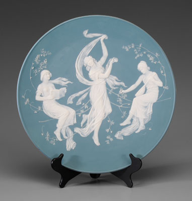 Pâte-sur-Pâte Plaque, Three Muses