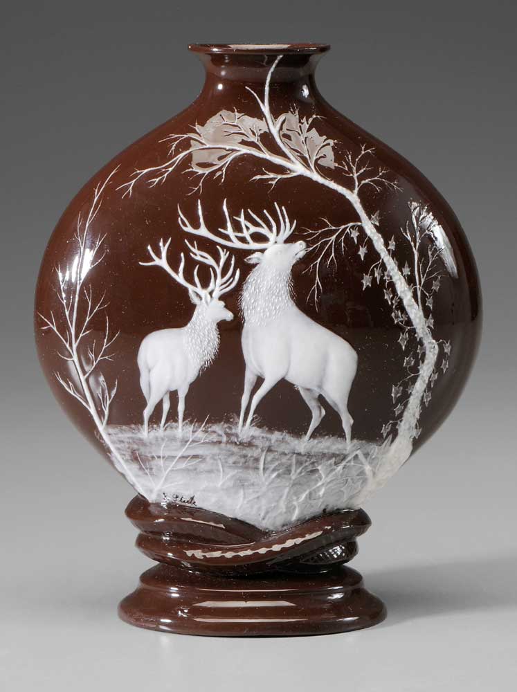 Pate-Sur-Pate Vase English, 19th