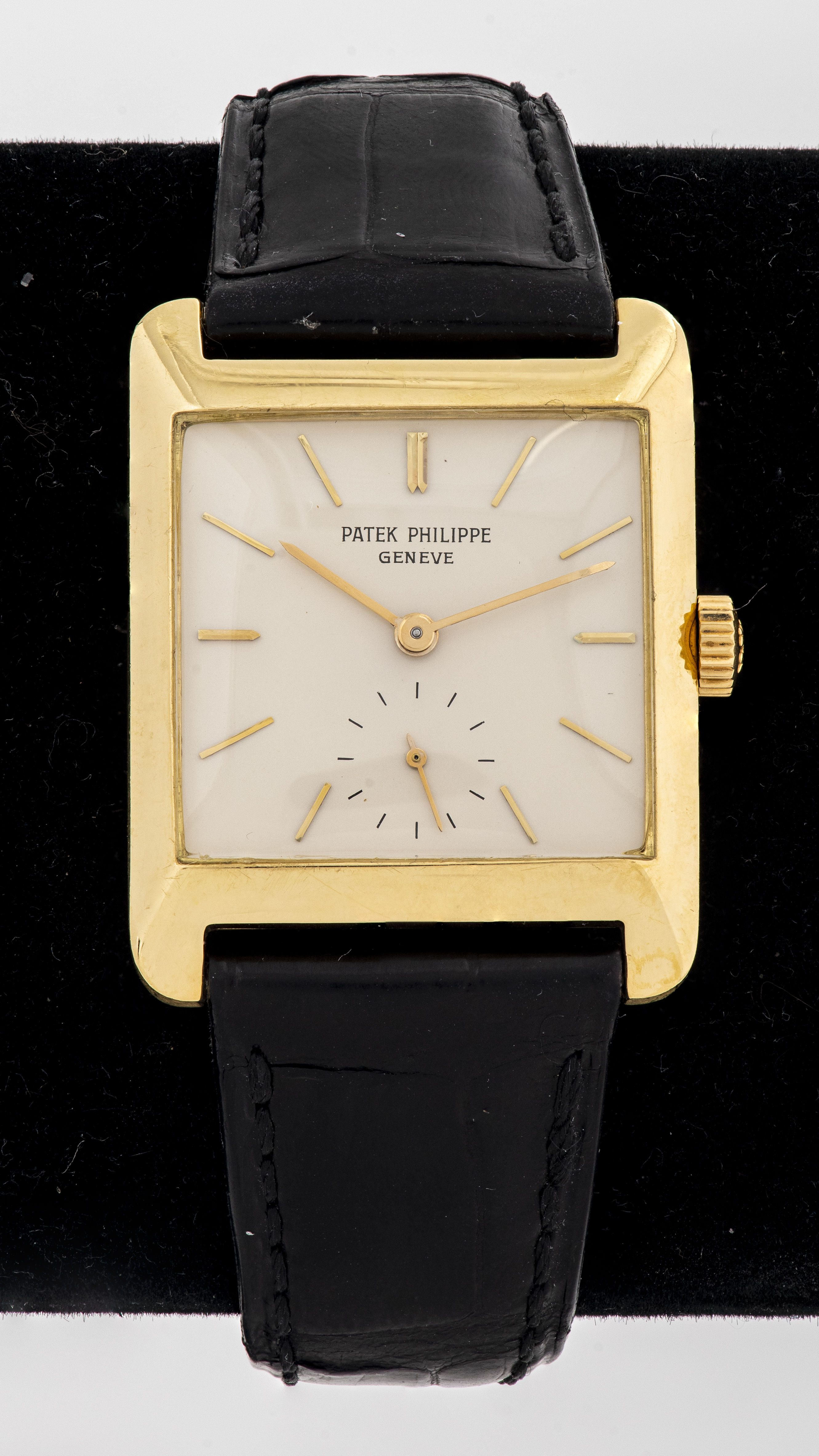 PATEK PHILIPPE 18K GOLD SQUARE DUAL