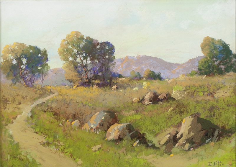 Path over the ridge pastel on