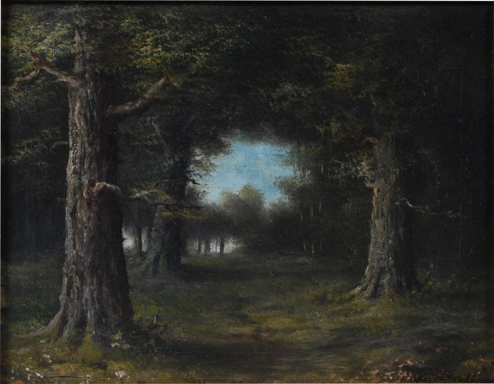 PATH THROUGH THE TREES, OIL ON