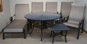 PATINATED ALUMINUM ROUND PATIO