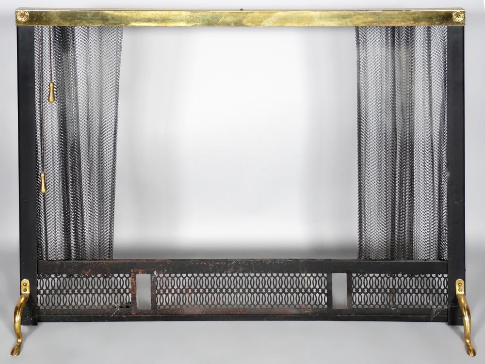 PATINATED BLACK AND BRASS METAL