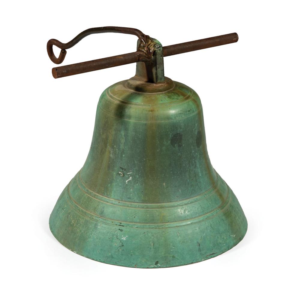 PATINATED BRONZE BELLPatinated