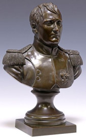 PATINATED BRONZE BUST OF EMPER