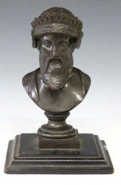 PATINATED BRONZE BUST, POSSIBL