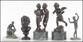 PATINATED BRONZE CUPID AFTER H