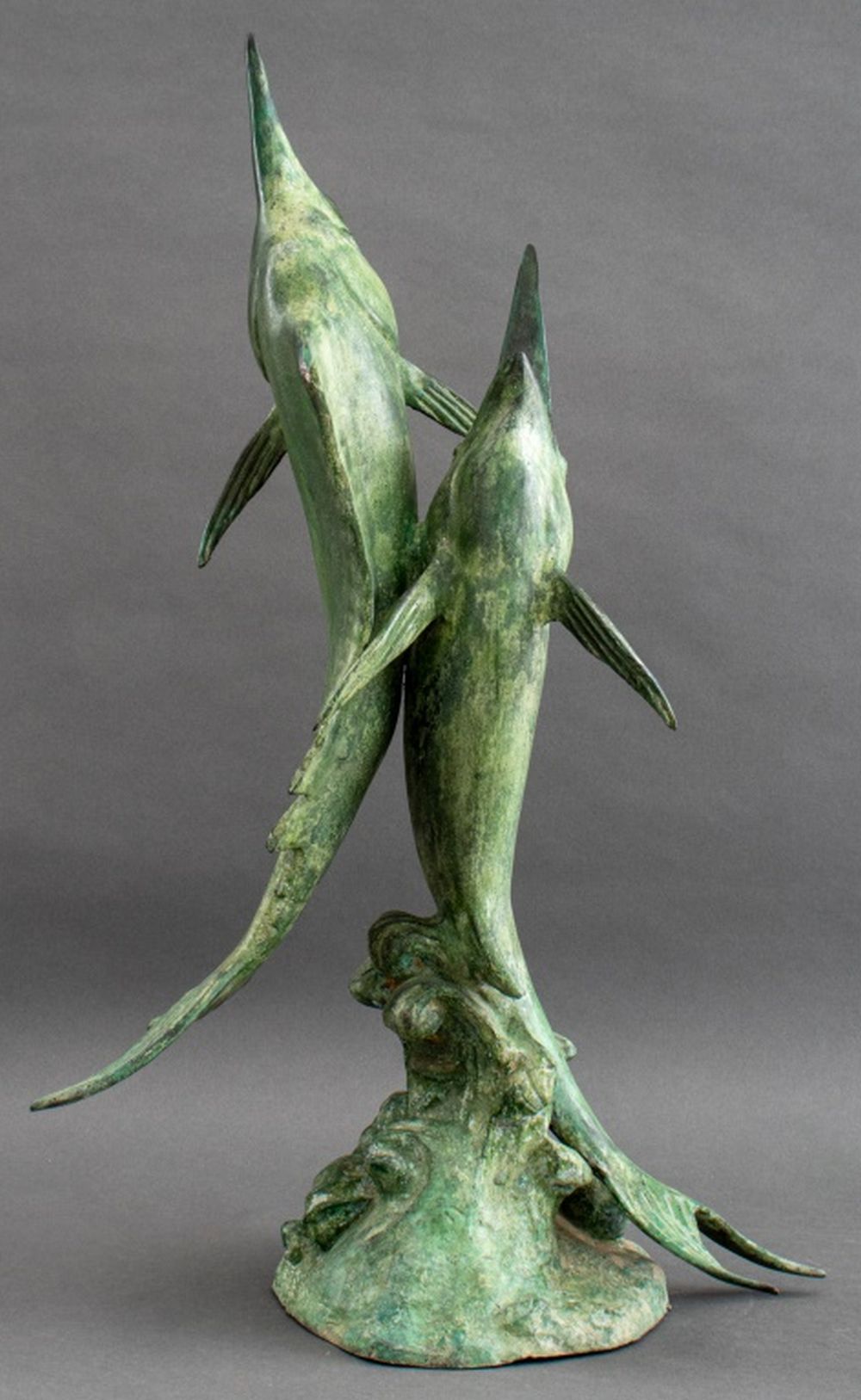 PATINATED BRONZE DOLPHIN