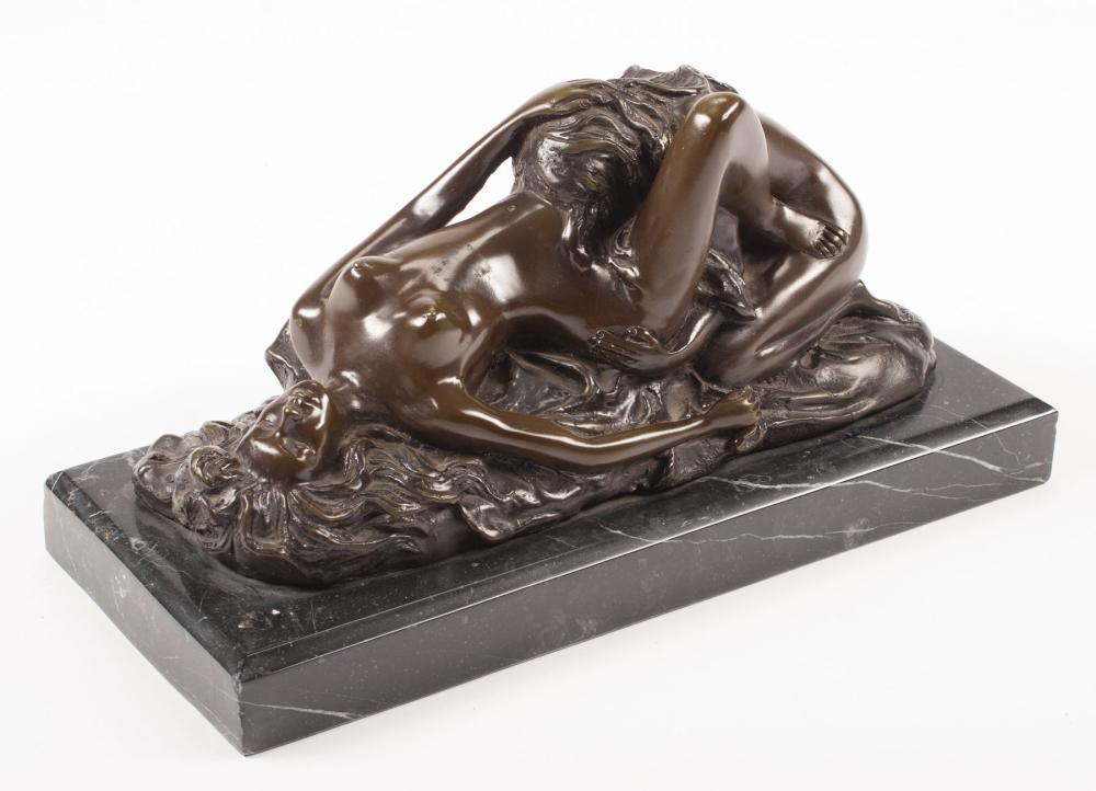 PATINATED BRONZE EROTIC FIGURAL