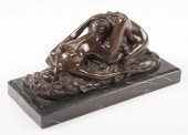 PATINATED BRONZE EROTIC FIGURA
