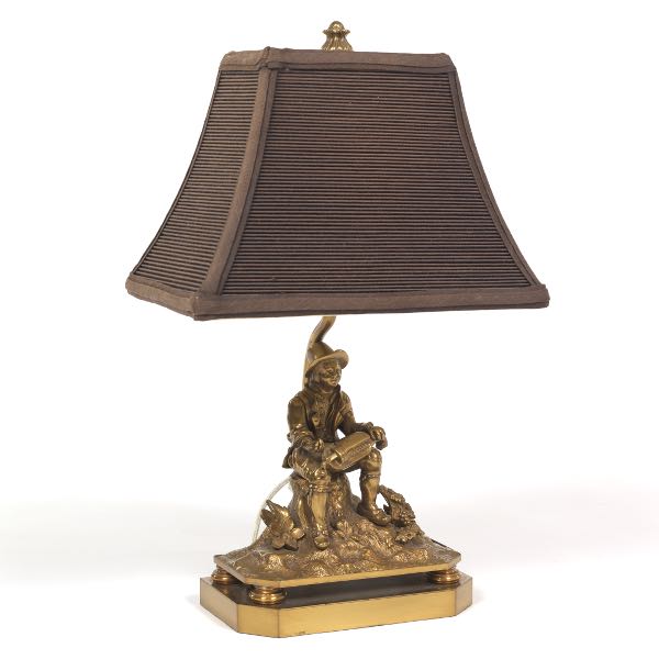 PATINATED BRONZE FIGURAL BOUDOIR