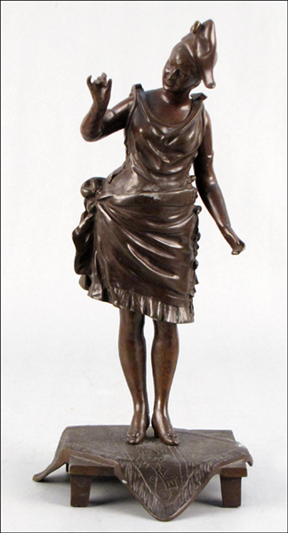 PATINATED BRONZE FIGURE OF A