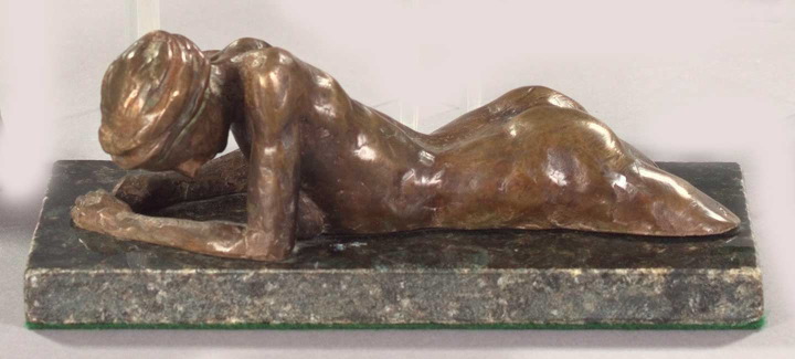 Patinated Bronze Figure of a Nude