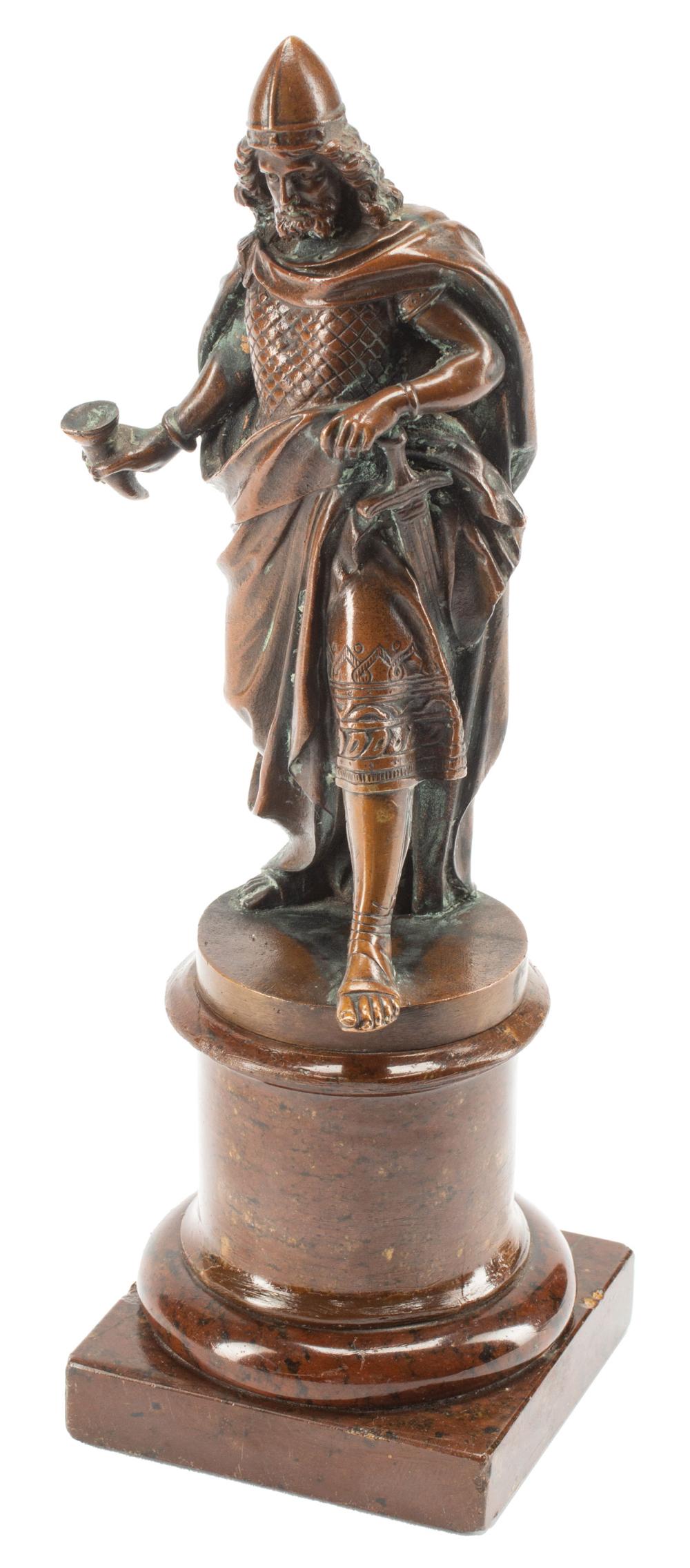 PATINATED BRONZE FIGURE OF A