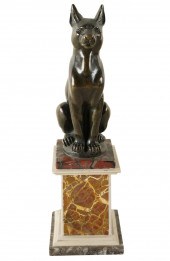 PATINATED BRONZE FIGURE OF A C