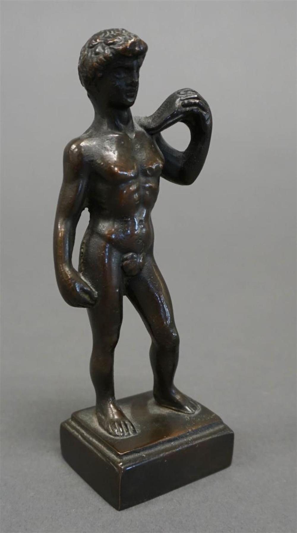 PATINATED BRONZE FIGURE OF