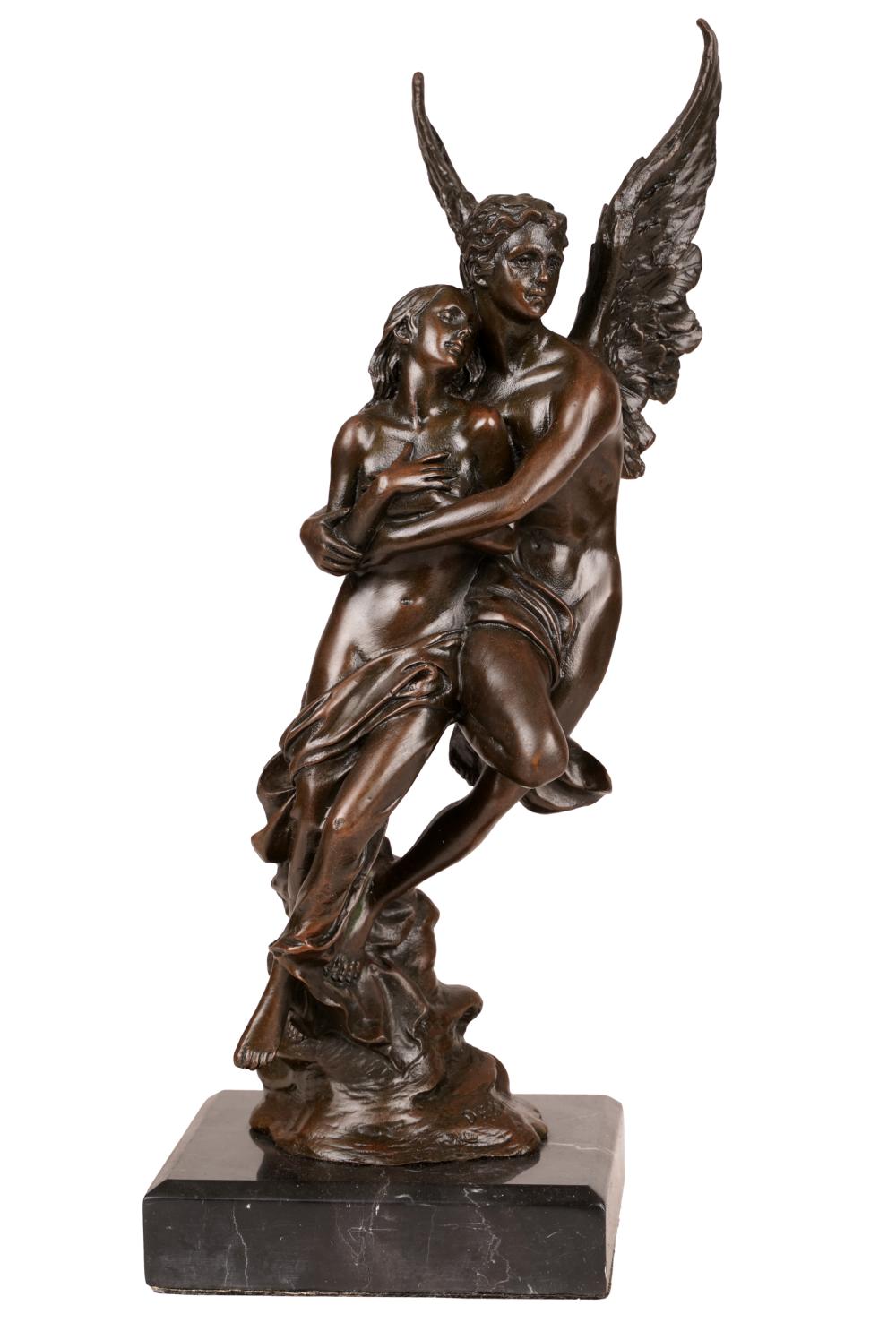 PATINATED BRONZE FIGURE OF EROS &