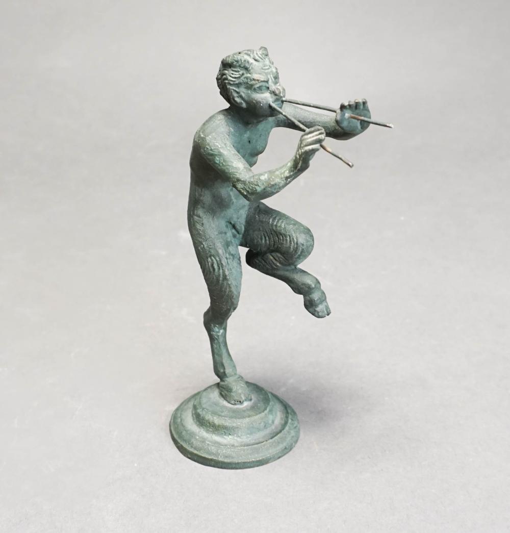 PATINATED BRONZE FIGURE OF PAN,