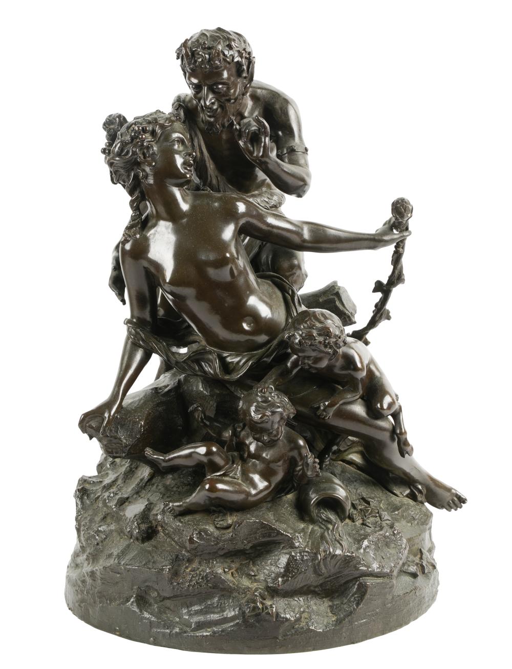 PATINATED BRONZE FIGURE OF PAN