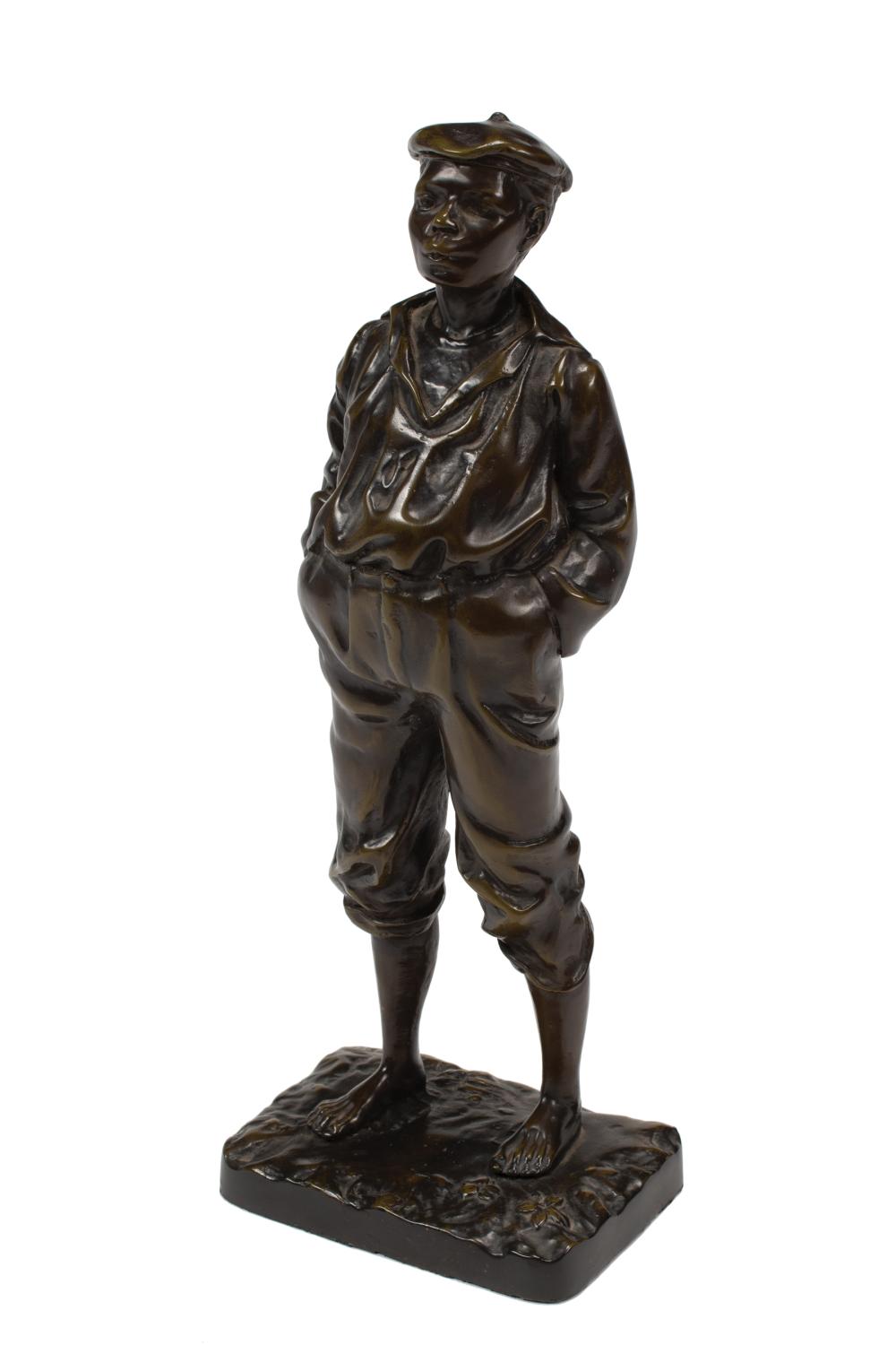 PATINATED BRONZE FIGURE OF