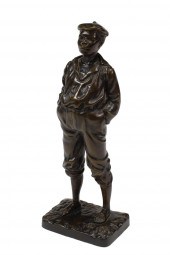 PATINATED BRONZE FIGURE OF "WH