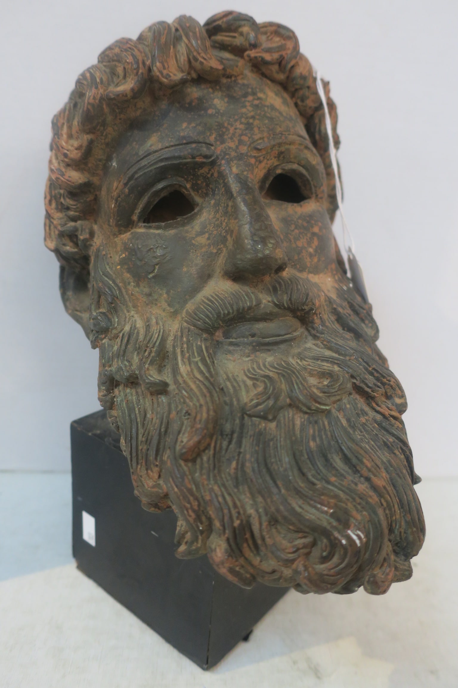 PATINATED BRONZE HEAD OF