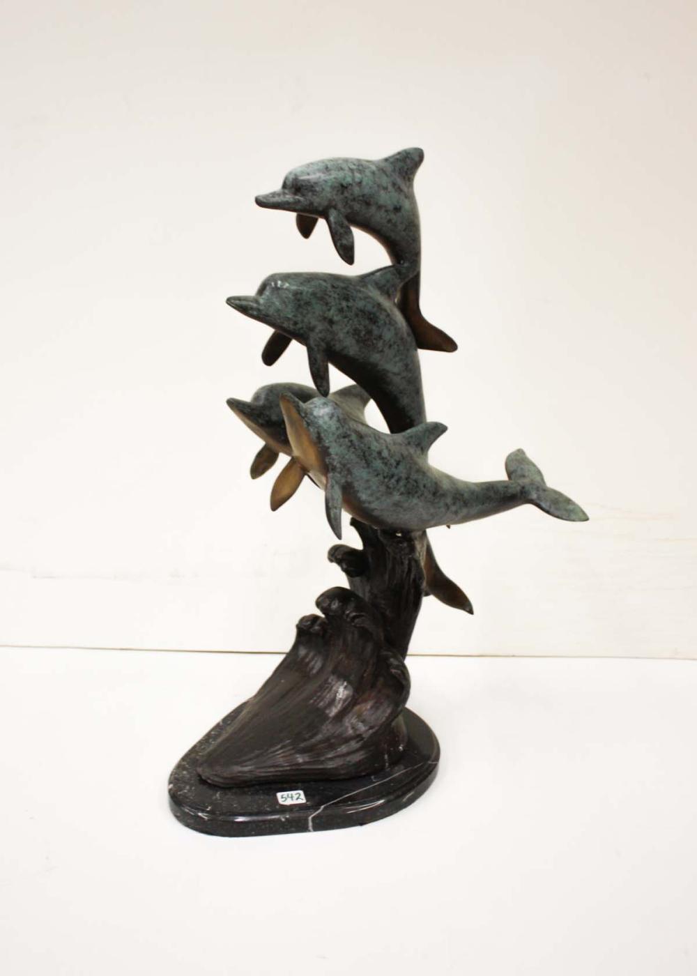 PATINATED BRONZE MARINE WILDLIFE